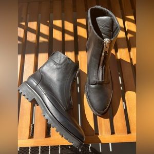 Thursday Boot Co. Ryder Black Leather Zip Boot, Size 9